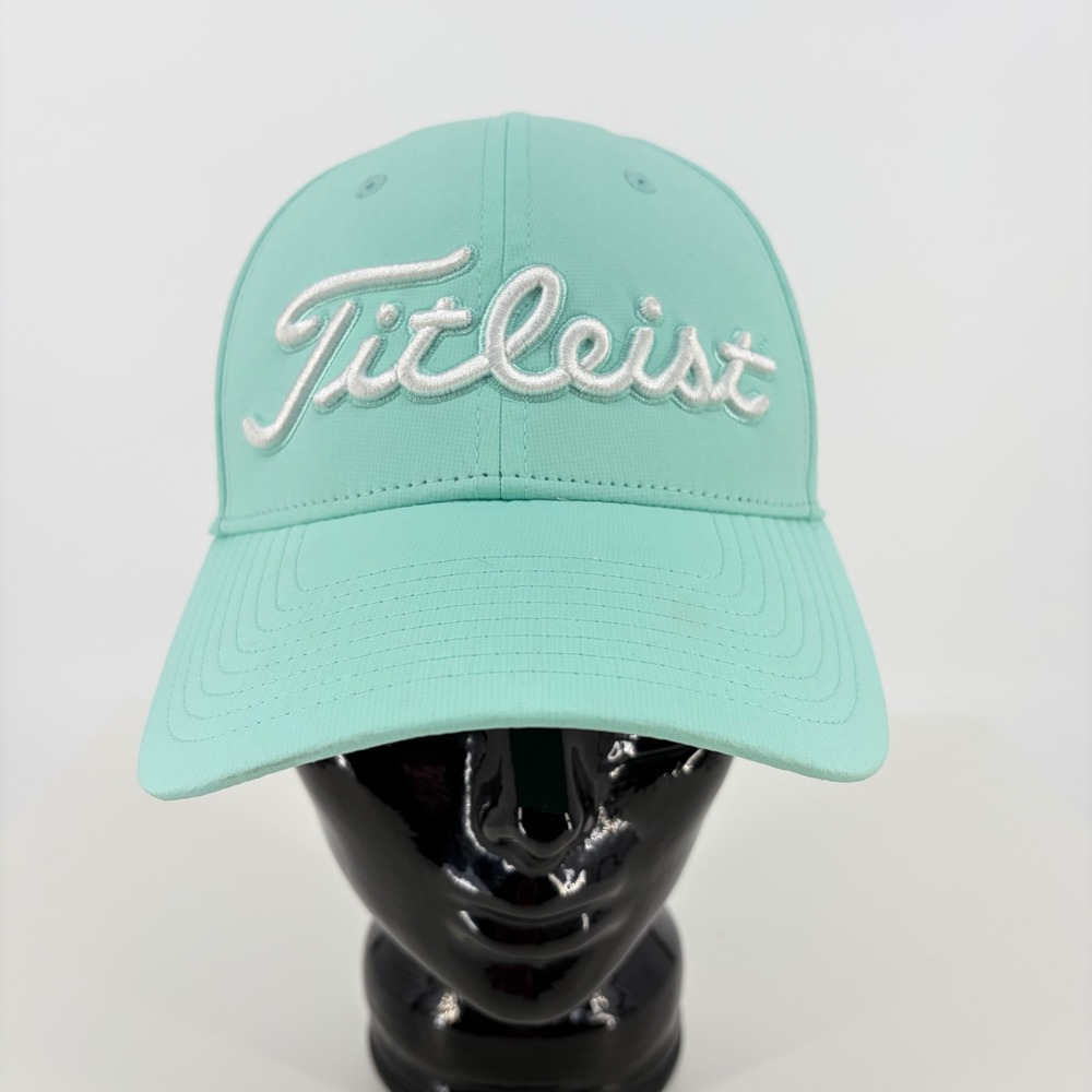 Titleist Golf Hat Mint Green Tour Performance FJ Pro V1 Adjustable Sea Glass